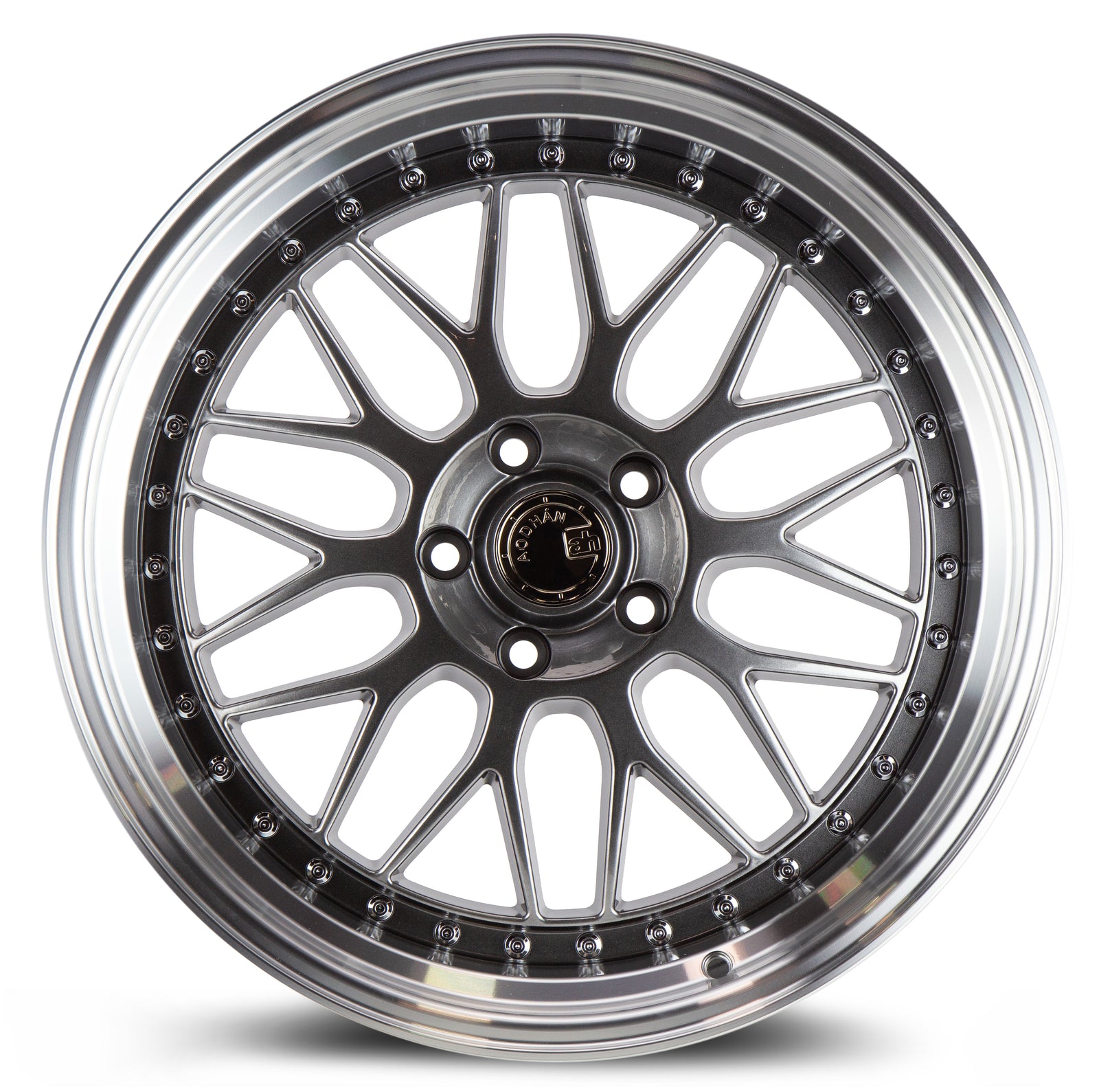 Aodhan AH02 Hyper Black w/ Machined Lip 19x9.5 +22 5x114.3 73.1mm - Wheelwiz