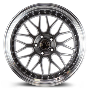 Aodhan AH02 Hyper Black w/ Machined Lip 19x9.5 +22 5x114.3 73.1mm - Wheelwiz