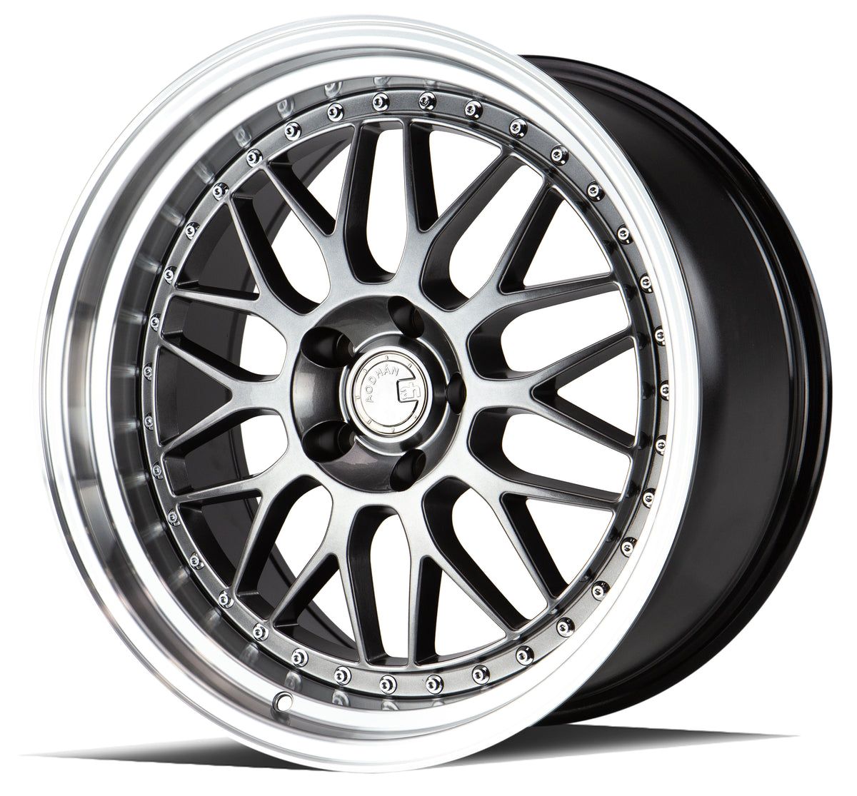 Aodhan AH02 Hyper Black w/ Machined Lip 19x9.5 +30 5x114.3 73.1mm - Wheelwiz