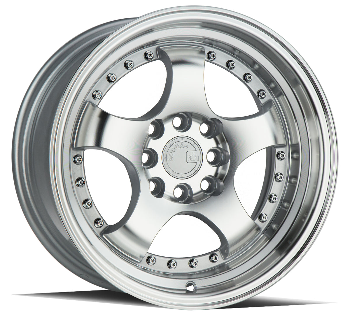 Aodhan AH03 Silver w/Machined Face 15x8 +20 4x100|4x114.3 73.1mm - Wheelwiz