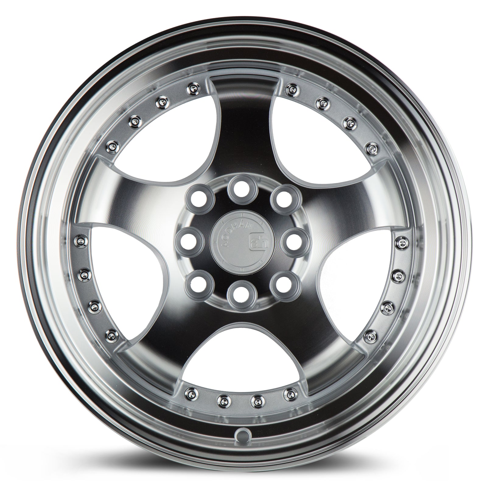 Aodhan AH03 Silver w/Machined Face 15x8 +20 4x100|4x114.3 73.1mm - Wheelwiz