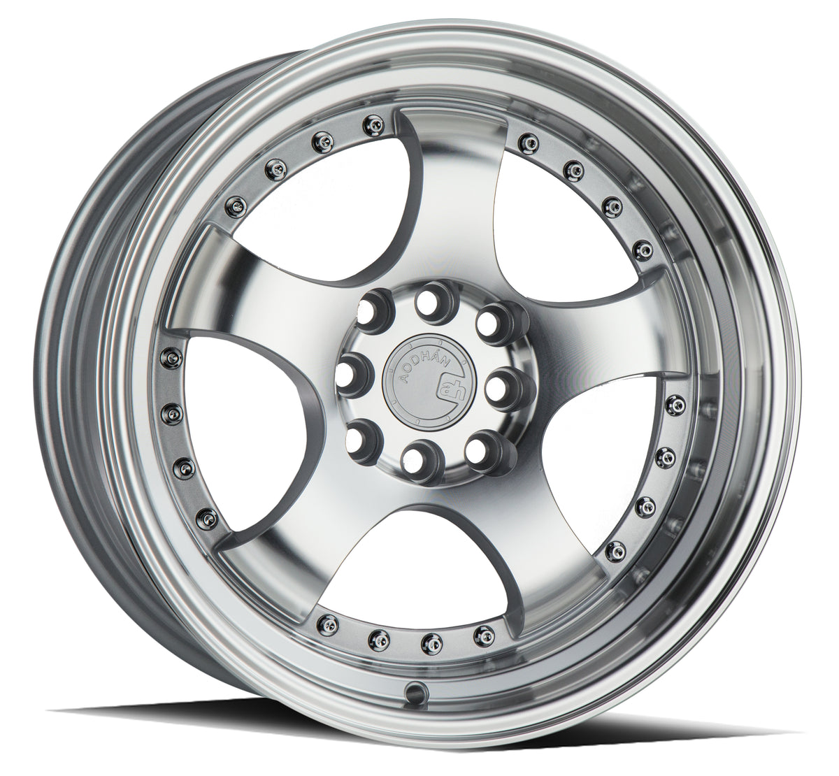 Aodhan AH03 Silver w/Machined Face 16x8 +15 4x100|4x114.3 73.1mm - Wheelwiz