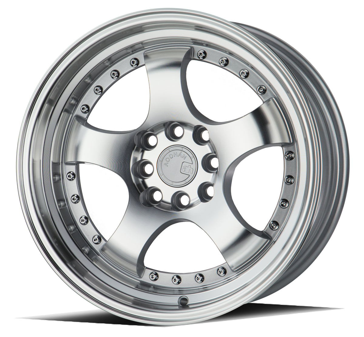Aodhan AH03 Silver w/Machined Face 16x8 +15 4x100|4x114.3 73.1mm - Wheelwiz