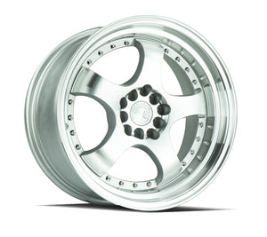 Aodhan AH03 Silver w/Machined Face 17x9 +25 5x100|5x114.3 73.1mm - Wheelwiz