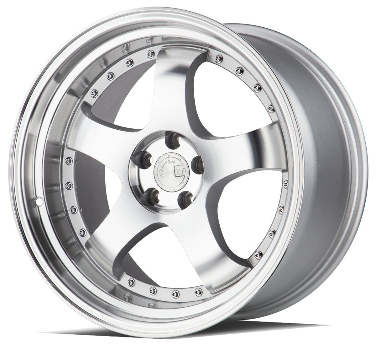 Aodhan AH03 Silver w/Machined Face 18x9.5 +30 5x114.3 73.1mm - Wheelwiz