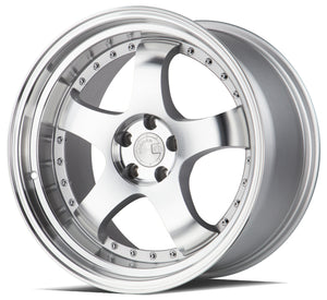 Aodhan AH03 Silver w/Machined Face 18x9.5 +30 5x114.3 73.1mm - Wheelwiz