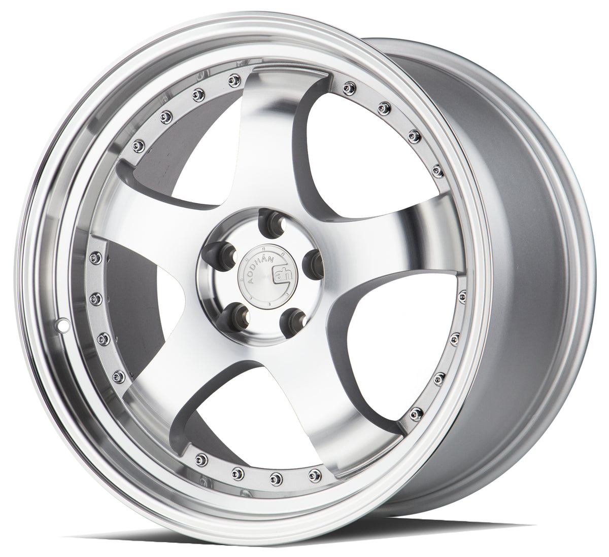 Aodhan AH03 Silver w/Machined Face 19x11 +22 5x114.3 73.1mm - Wheelwiz