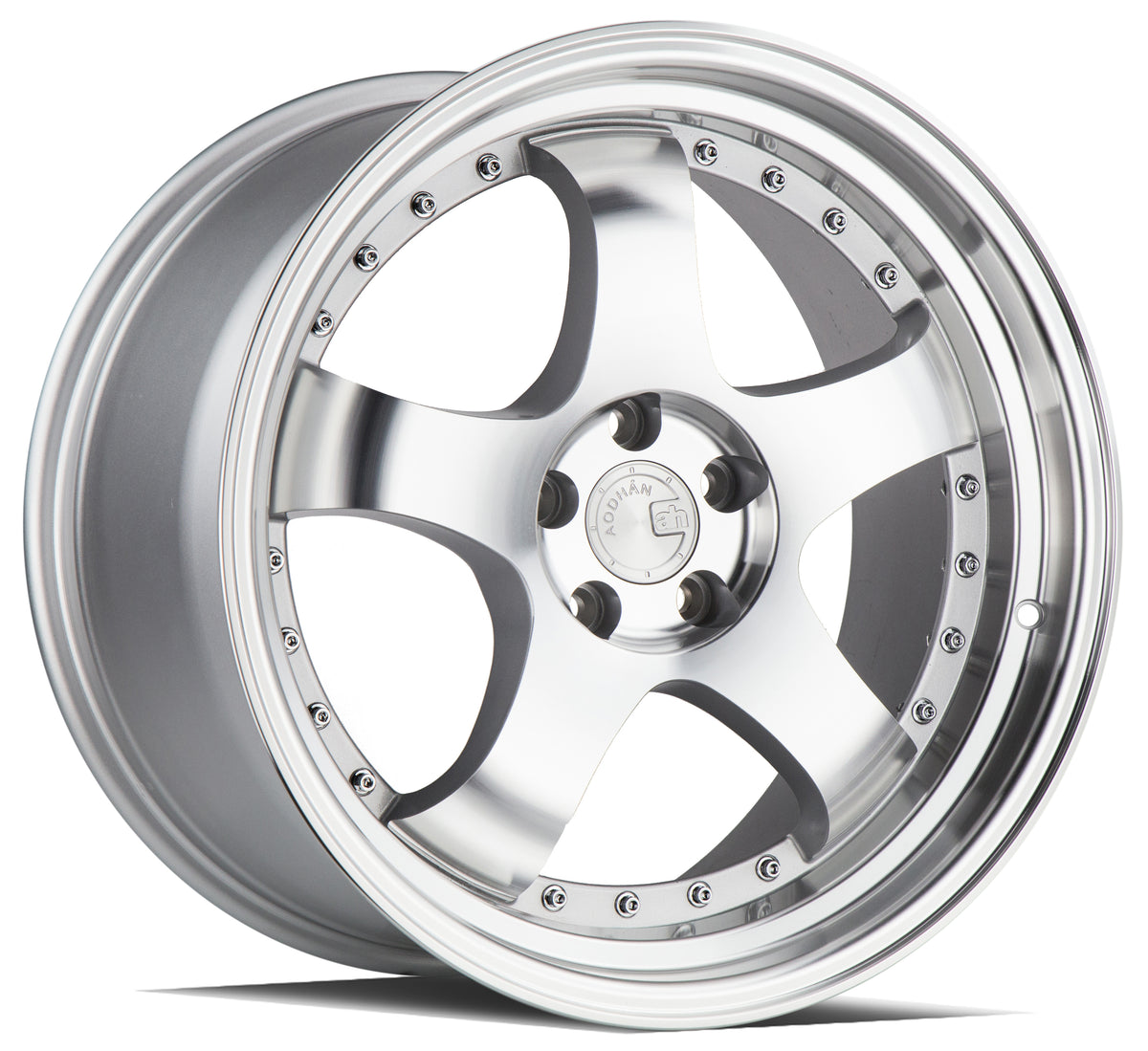 Aodhan AH03 Silver w/Machined Face 19x9.5 +22 5x114.3 73.1mm - Wheelwiz