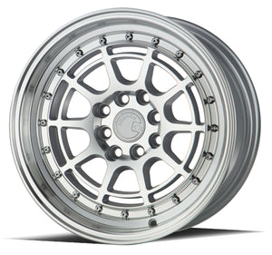 Aodhan AH04 Silver w/Machined Face 15x8 +20 4x100|4x114.3 73.1mm - Wheelwiz