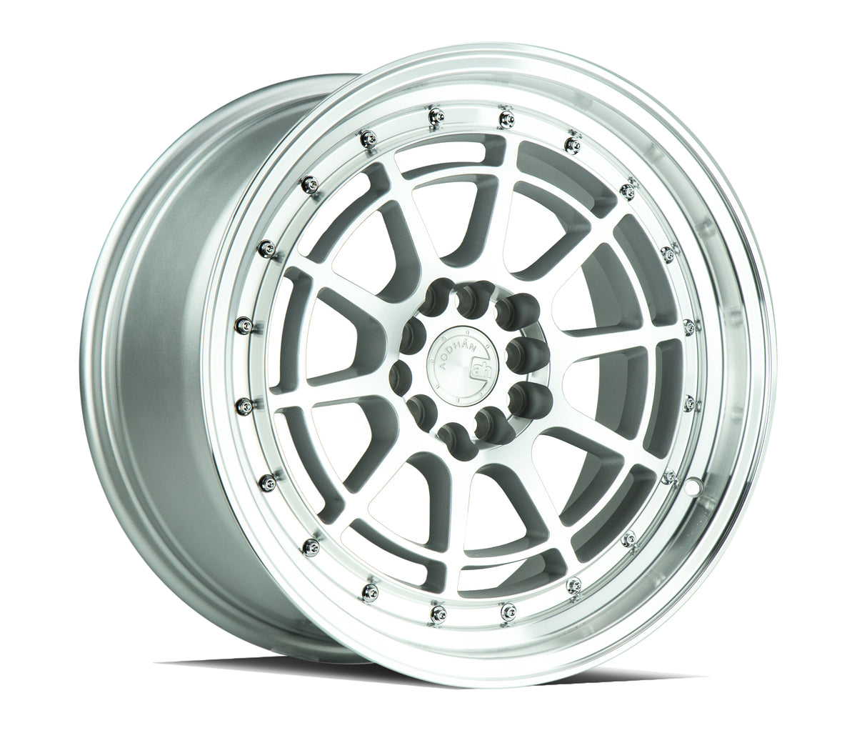Aodhan AH04 Silver w/Machined Face 17x9 +25 5x100|5x114.3 73.1mm - Wheelwiz