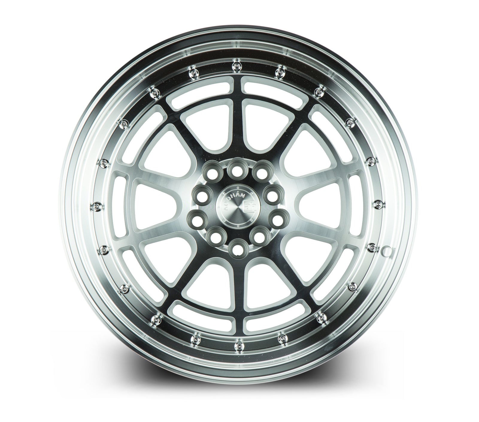 Aodhan AH04 Silver w/Machined Face 17x9 +25 5x100|5x114.3 73.1mm - Wheelwiz