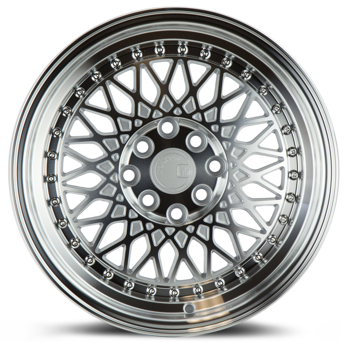 Aodhan AH05 Silver w/Machined Face 15x8 +20 4x100|4x114.3 73.1mm - Wheelwiz