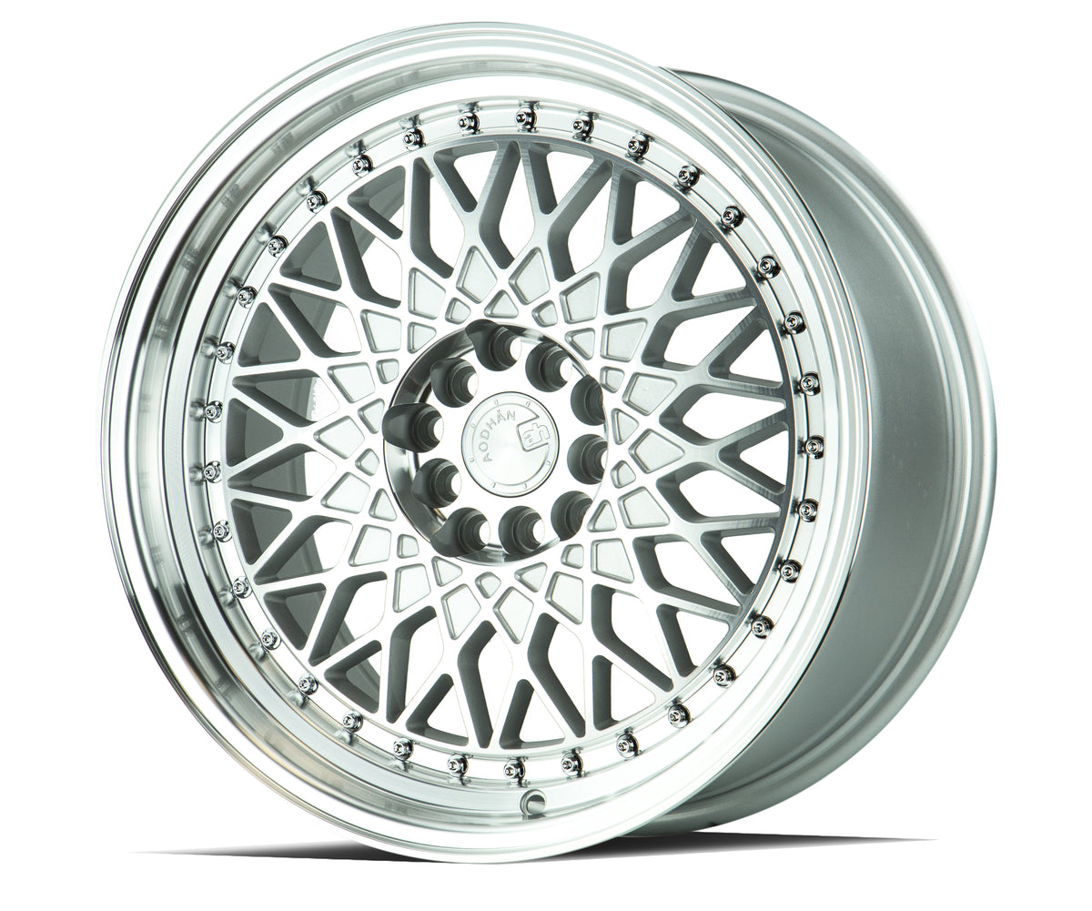 Aodhan AH05 Silver w/Machined Face 16x8 +15 4x100|4x114.3 73.1mm - Wheelwiz