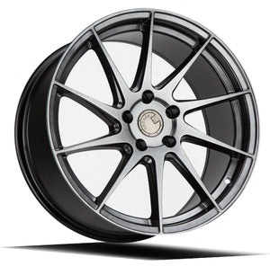 Aodhan AH09 Hyper Black 18x8.5 Driver Side +35 5x112 73.1mm - Wheelwiz