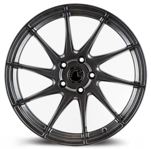 Aodhan AH09 Hyper Black 18x8.5 Driver Side +35 5x108 73.1mm - Wheelwiz