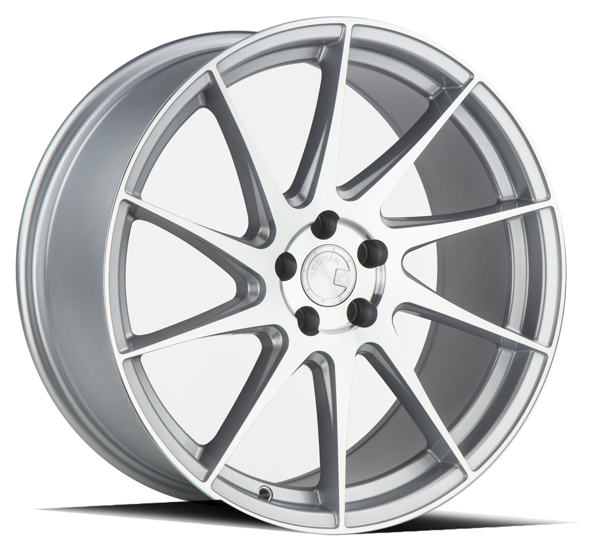 Aodhan AH09 Gloss Silver Machined Face 18x8.5 Driver Side +35 5x108 73.1mm - Wheelwiz