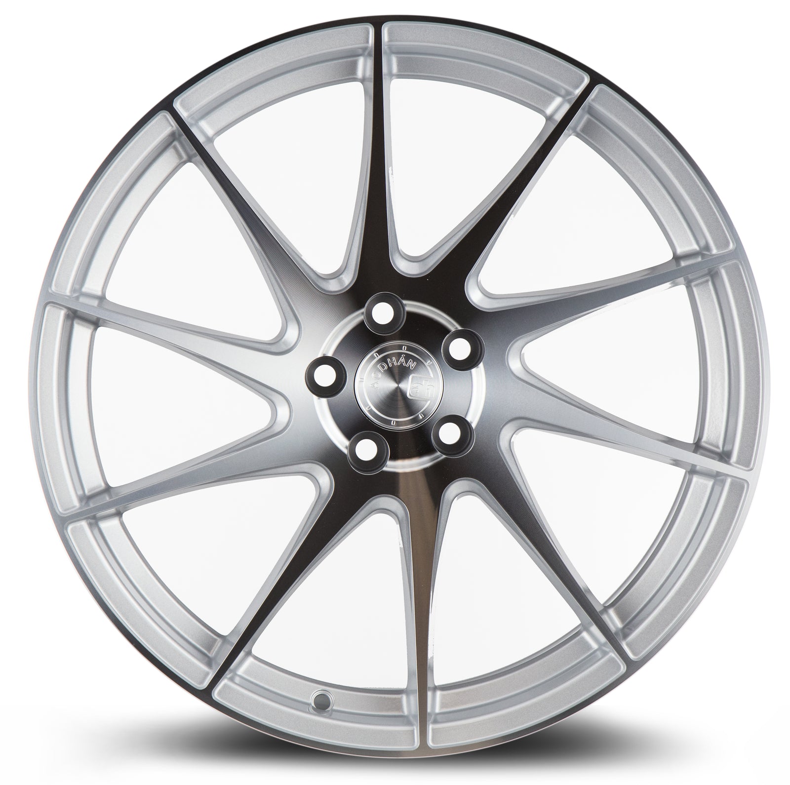 Aodhan AH09 Gloss Silver Machined Face 18x8.5 Driver Side +35 5x100 73.1mm - Wheelwiz