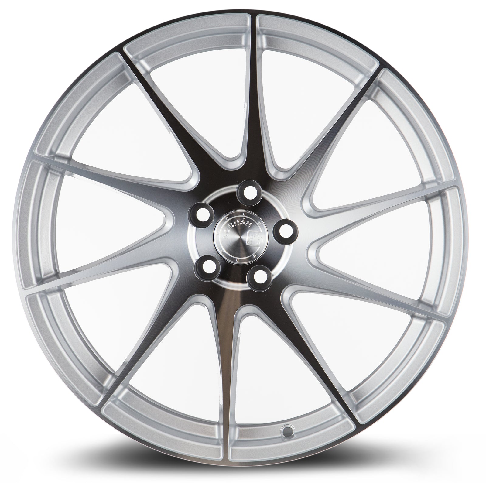 Aodhan AH09 Gloss Silver Machined Face 18x8.5 Passenger Side +35 5x112 73.1mm - Wheelwiz