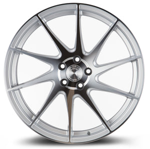 Aodhan AH09 Gloss Silver Machined Face 18x8.5 Passenger Side +35 5x112 73.1mm - Wheelwiz