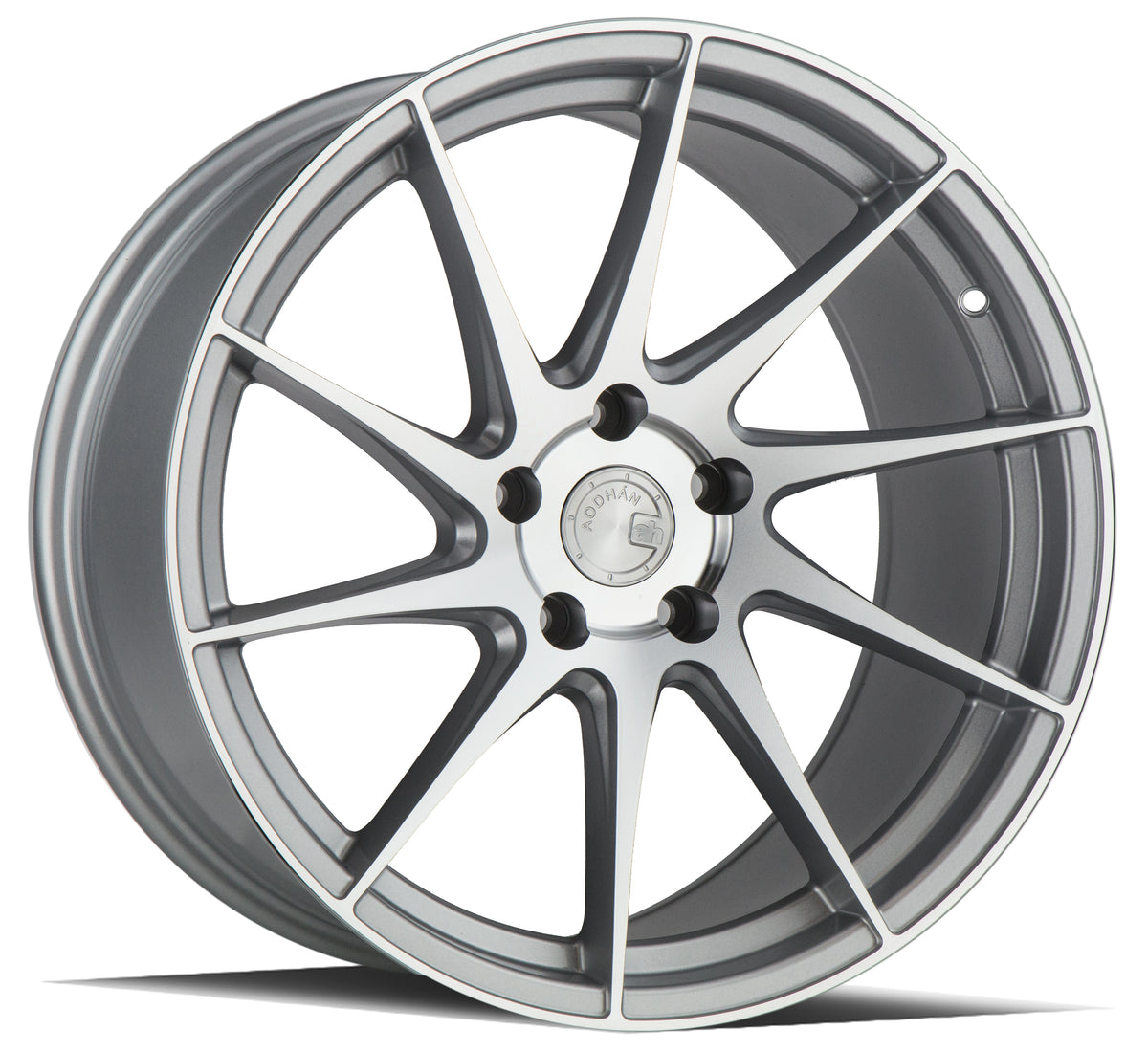 Aodhan AH09 Gloss Silver Machined Face 18x9.5 Driver Side +35 5x100 73.1mm - Wheelwiz