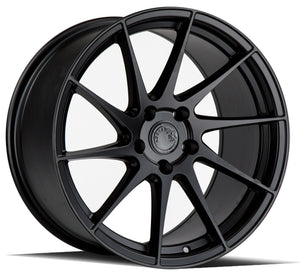Aodhan AH09 Matte Black 18x9.5 Driver Side +35 5x112 73.1mm - Wheelwiz