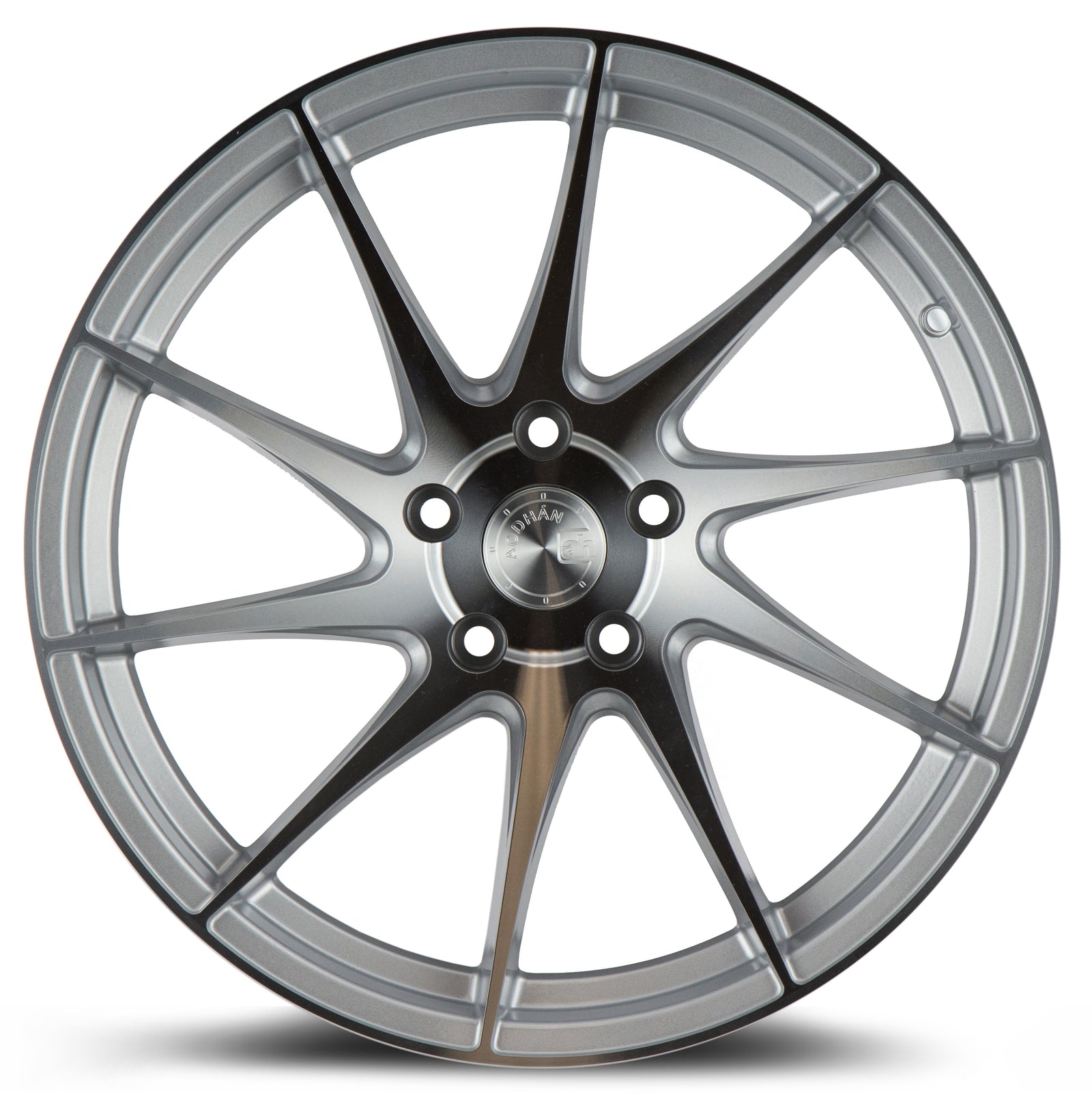 Aodhan AH09 Gloss Silver Machined Face 18x9.5 Driver Side +35 5x114.3 73.1mm - Wheelwiz
