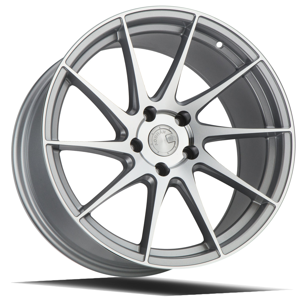 Aodhan AH09 Gloss Silver Machined Face 18x9.5 Driver Side +35 5x114.3 73.1mm - Wheelwiz