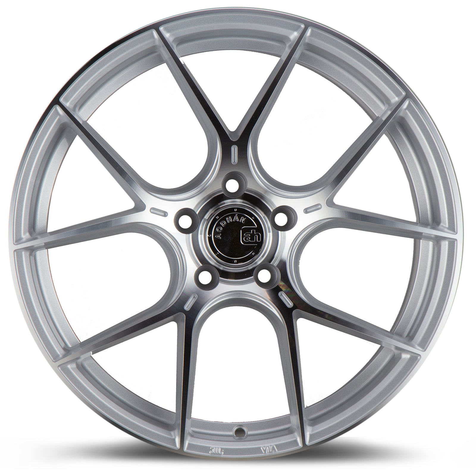 Aodhan AH-11 Gloss Silver Machined Face 18x8.5 +35 5x120 72.6mm - Wheelwiz