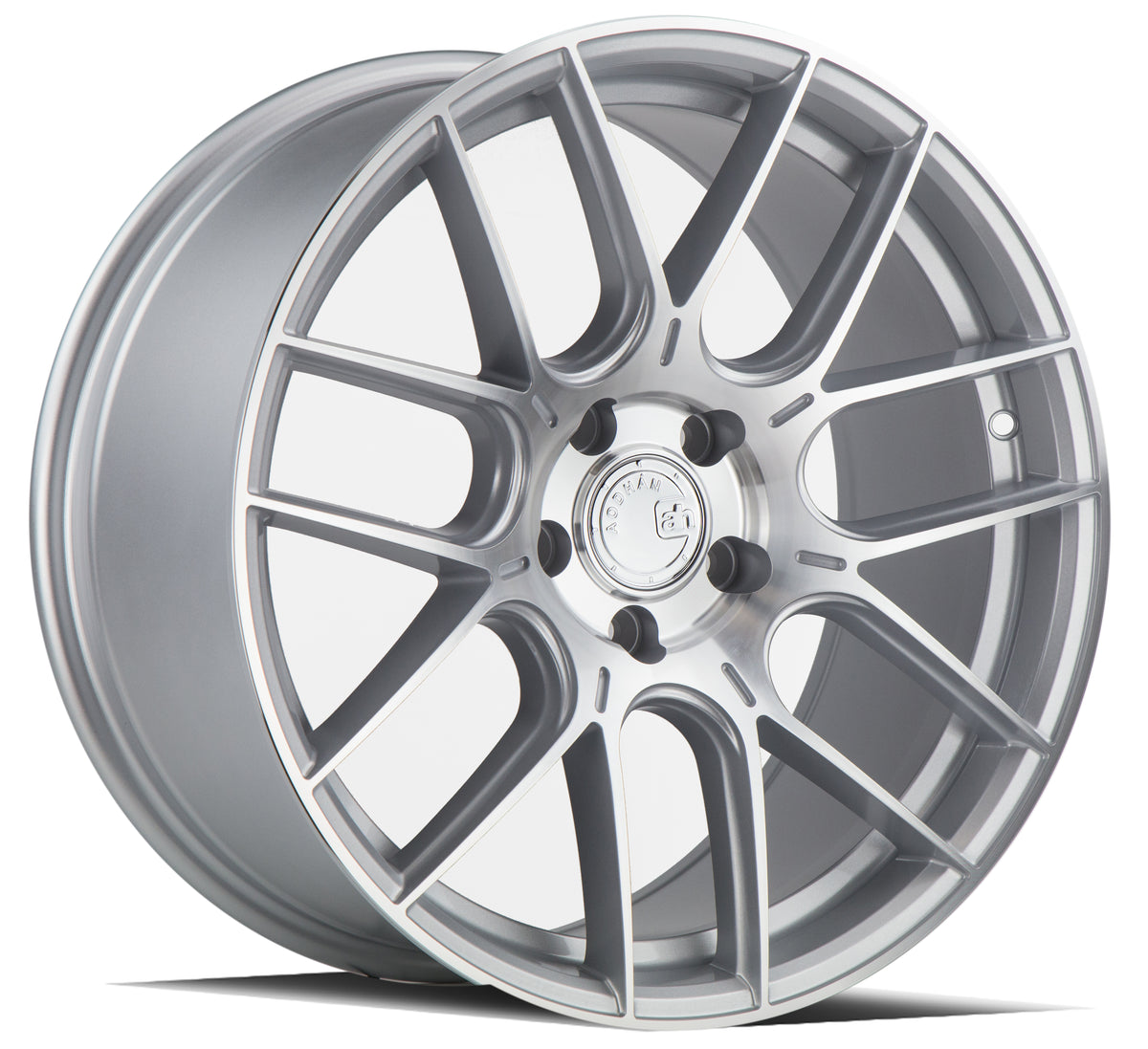 Aodhan AH-X Gloss Silver Machined Face 18x8.5 +35 5x112 73.1mm - Wheelwiz