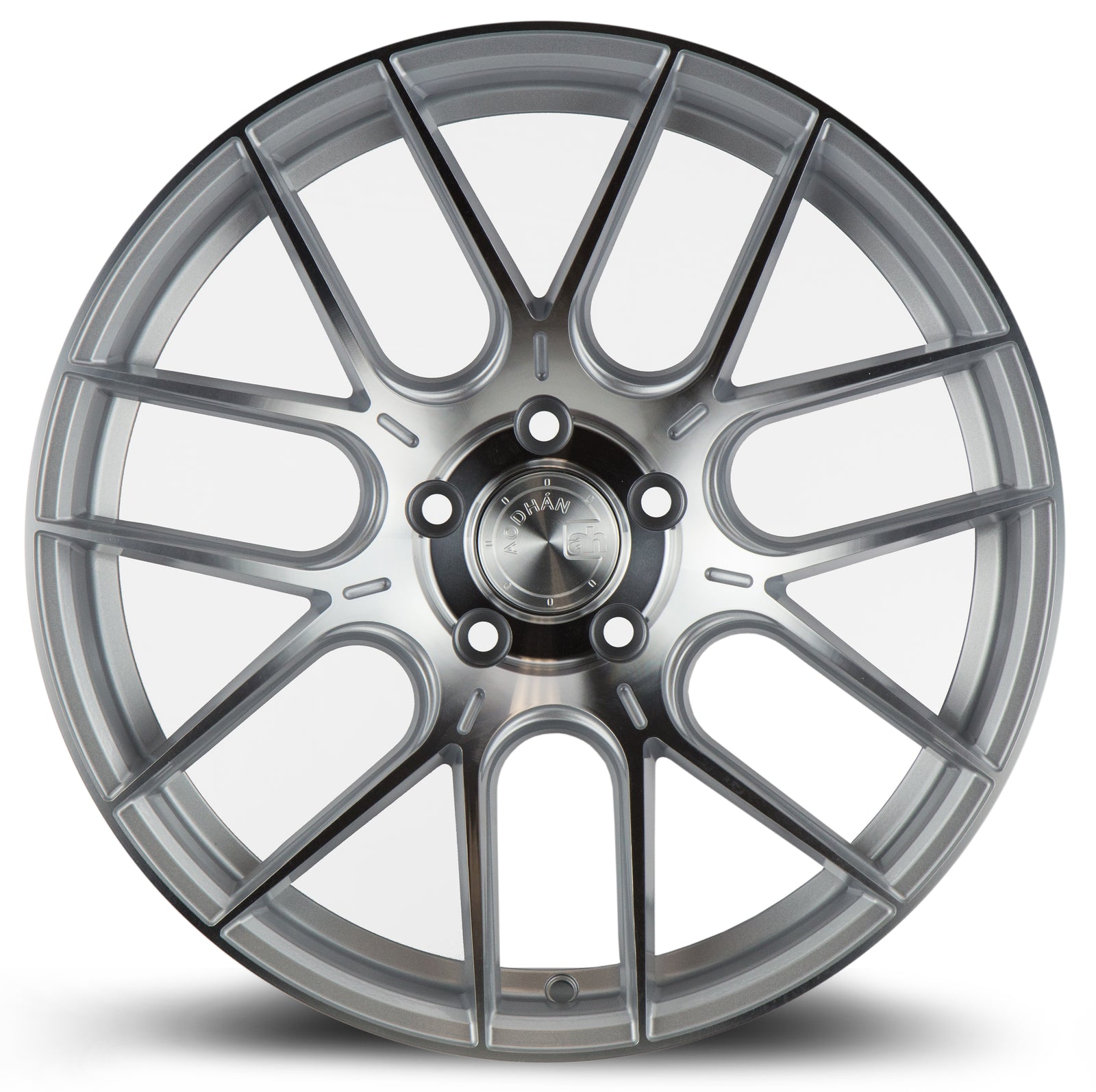 Aodhan AH-X Gloss Silver Machined Face 18x9.5 +35 5x120 72.6mm - Wheelwiz