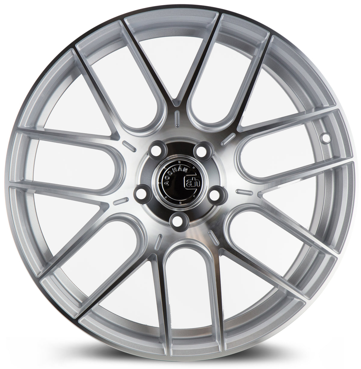 Aodhan AH-X Gloss Silver Machined Face 19x8.5 +35 5x120 72.6mm - Wheelwiz