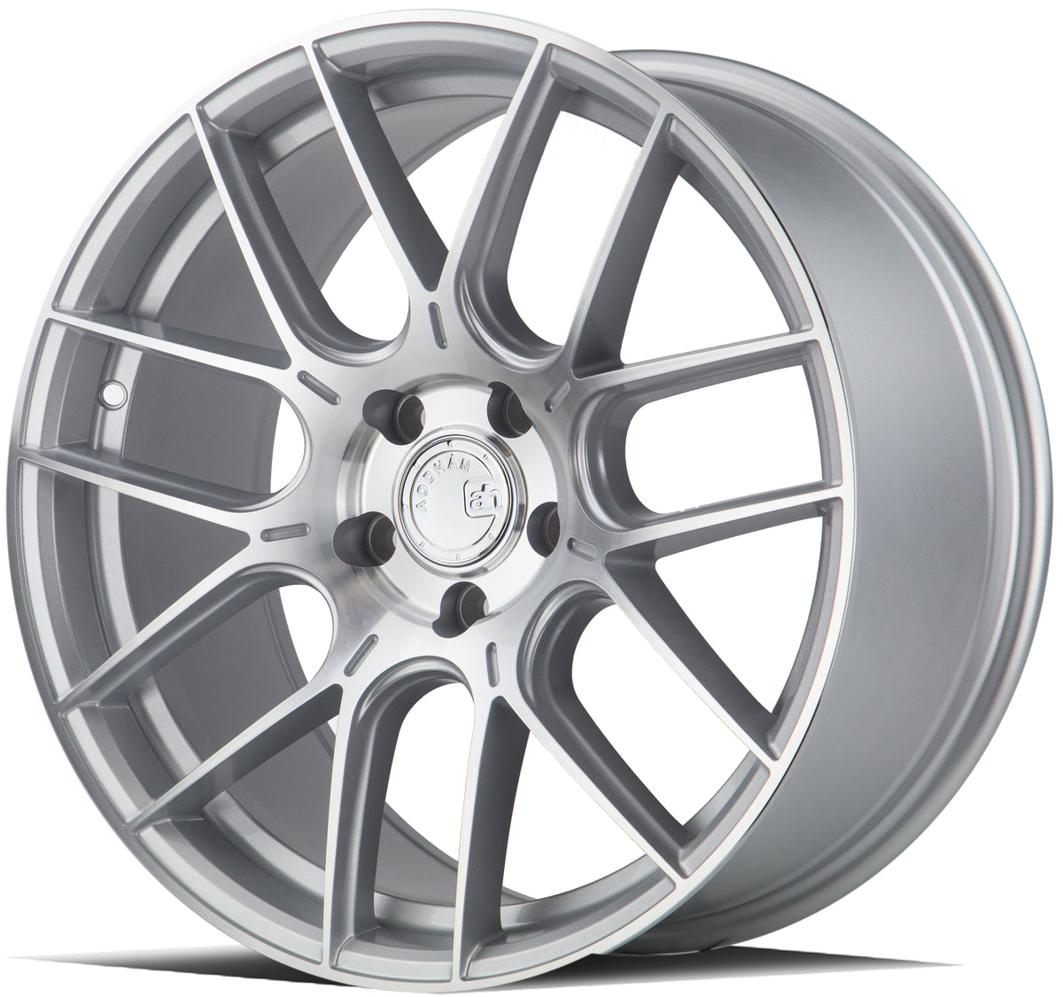 Aodhan AH-X Gloss Silver Machined Face 19x8.5 +35 5x114.3 73.1mm - Wheelwiz