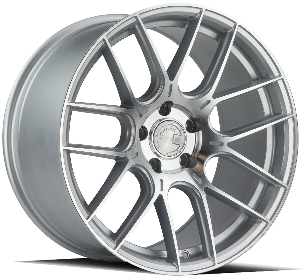 Aodhan AH-X Gloss Silver Machined Face 19x9.5 +35 5x120 72.6mm - Wheelwiz