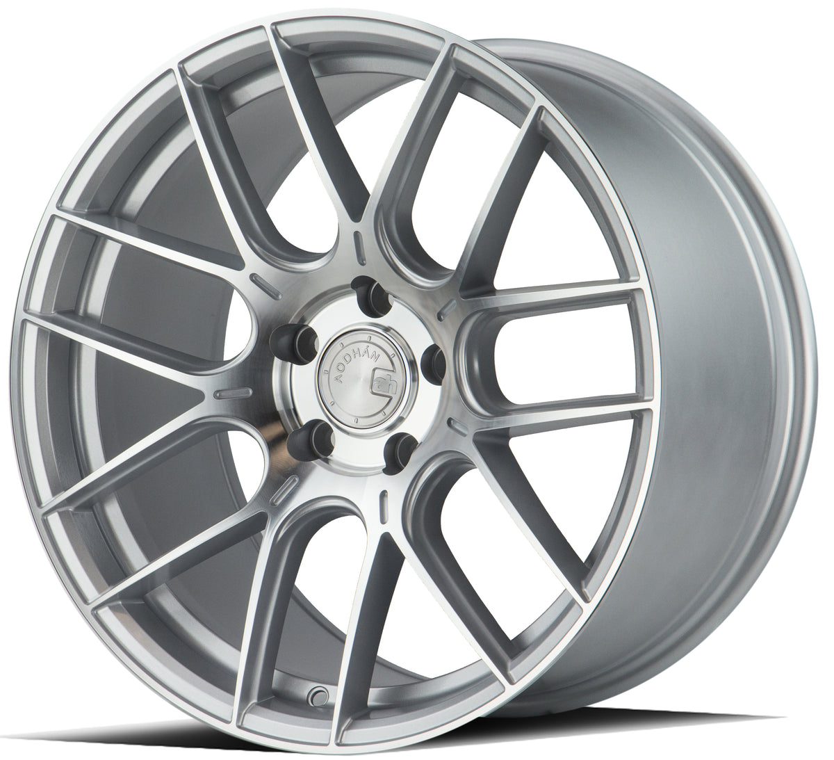 Aodhan AH-X Gloss Silver Machined Face 19x9.5 +35 5x114.3 73.1mm - Wheelwiz