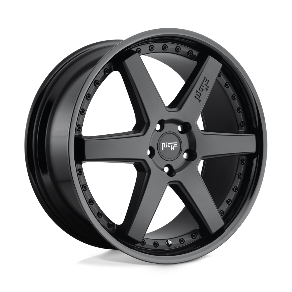 Niche M192 ALTAIR Gloss Black Matte Black 20x9 +25 5x112mm 66.6mm - WheelWiz