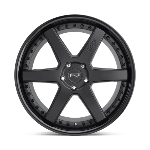 Niche M192 ALTAIR Gloss Black Matte Black 22x10 +25 6x139.7mm 78.1mm - Wheelwiz