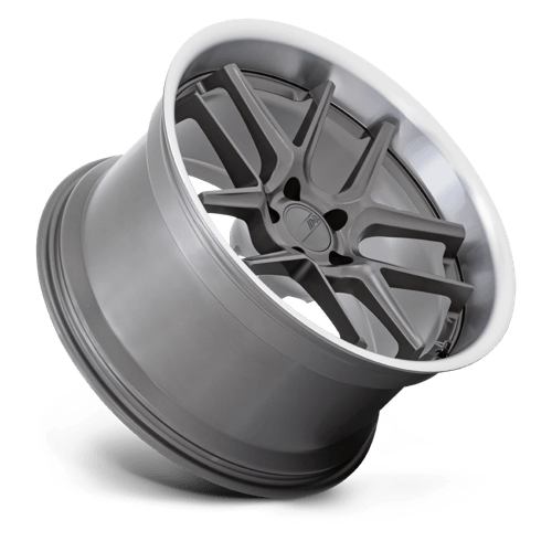 American Racing AR942 BISHOP Matte Gunmetal W/ Machined Lip 20x9.5 +15 5x115mm 71.5mm - Wheelwiz