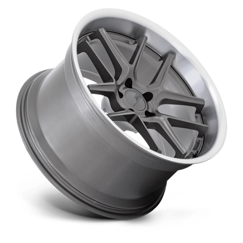 American Racing AR942 BISHOP Matte Gunmetal W/ Machined Lip 20x9.5 +15 5x115mm 71.5mm - Wheelwiz