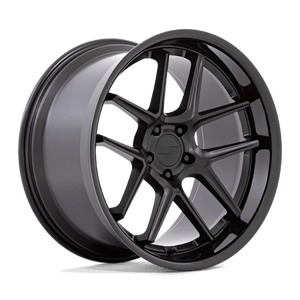 American Racing AR942 BISHOP Matte Black W/ Gloss Black Lip 20x11 +22 5x115mm 71.5mm - Wheelwiz