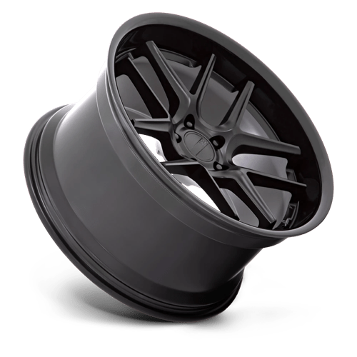 American Racing AR942 BISHOP Matte Black W/ Gloss Black Lip 20x11 +22 5x115mm 71.5mm - Wheelwiz