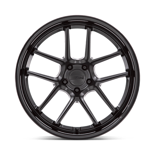 American Racing AR942 BISHOP Matte Black W/ Gloss Black Lip 20x11 +22 5x115mm 71.5mm - Wheelwiz