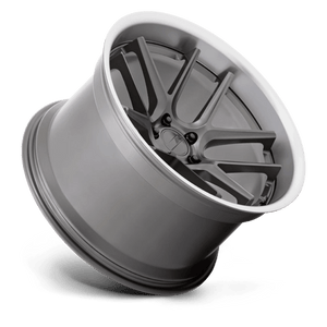 American Racing AR942 BISHOP Matte Gunmetal W/ Machined Lip 20x12 +6 5x115mm 71.5mm - Wheelwiz