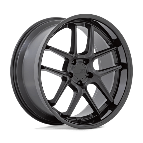 American Racing AR942 BISHOP Matte Black W/ Gloss Black Lip 20x9.5 +15 5x115mm 71.5mm - Wheelwiz