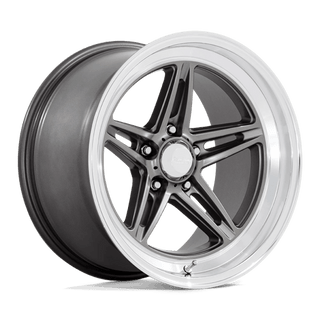 American Racing VN514 GROOVE Anthracite W/ Diamond Cut Lip 18x8 0 5x114.3mm 72.6mm