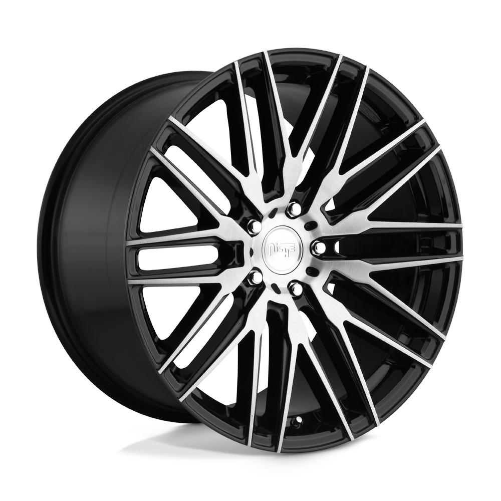Niche M165 ANZIO Gloss Black Brushed 22x10.5 +40 5x120mm 72.6mm - WheelWiz