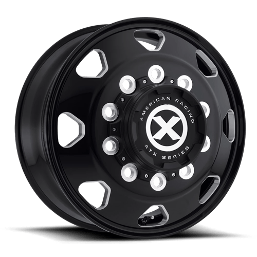 ATX Series AO401 OCTANE Gloss Black Milled 225x8.25 -168 10x285.75mm 220.1mm - Wheelwiz