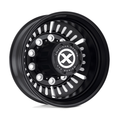 ATX Series AO403 ROULETTE Satin Black Milled 225x8.25 -168 10x285.75mm 220.1mm - Wheelwiz