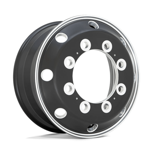 ATX Series AO404 JOURNEY Satin Black W/ Polished Lip 225x9 +176 10x285.75mm 220.1mm - Wheelwiz