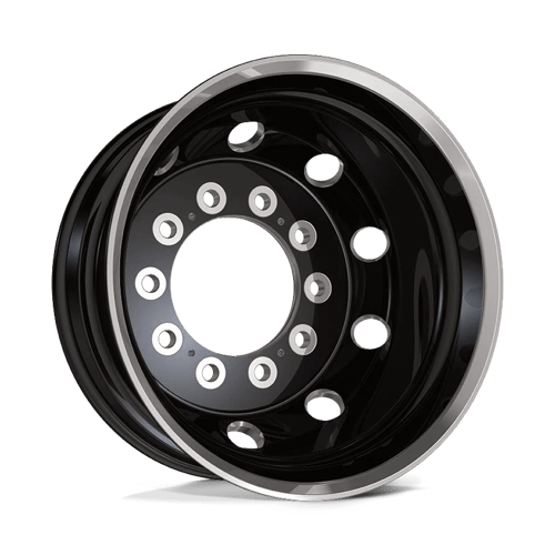 ATX Series AO404 JOURNEY Satin Black W/ Polish Lip - Ro 225x14 -139 10x285.75mm 220.1mm - Wheelwiz