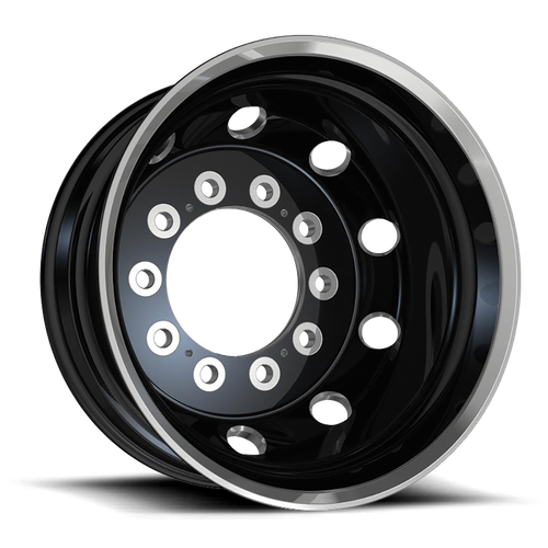 ATX Series AO404 JOURNEY Satin Black W/ Polish Lip - Ro 225x9 +99 10x285.75mm 220.1mm - Wheelwiz